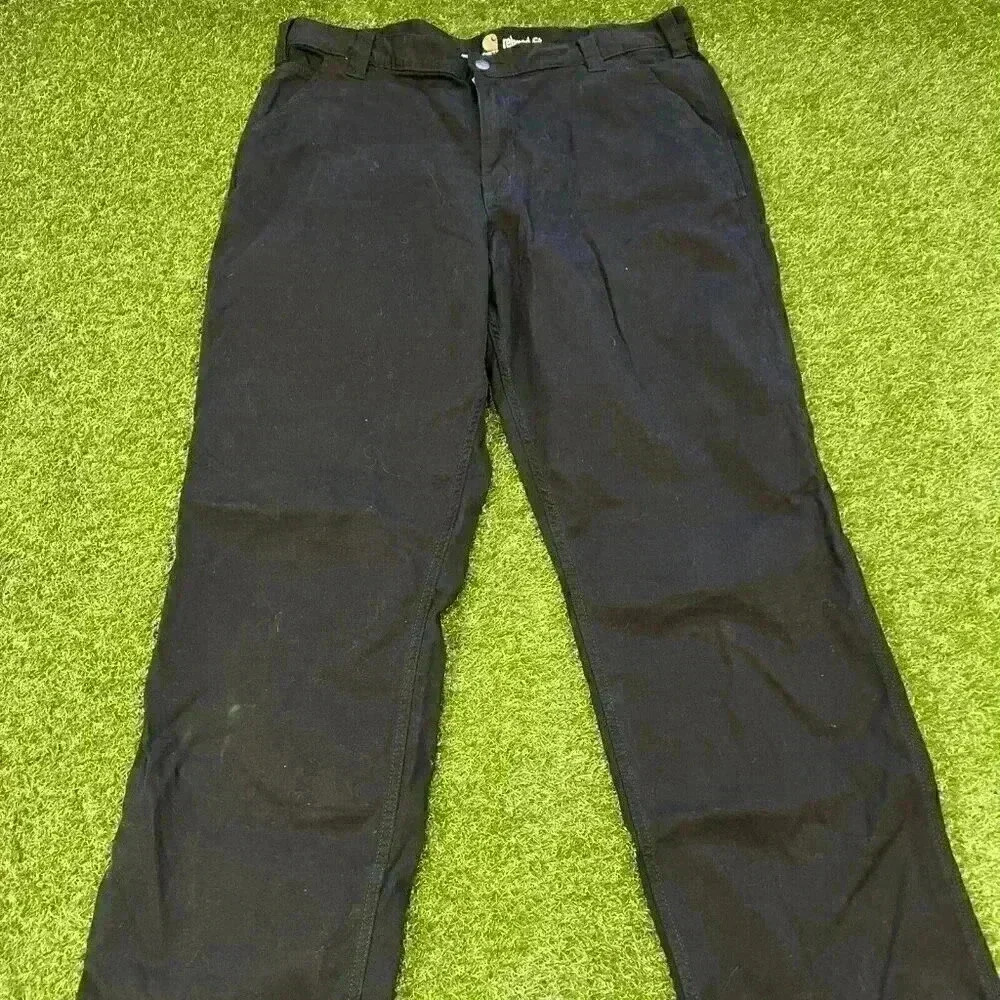 Carhartt Black Relaxed Fit Straight Leg Work Pants Mens 40x34 102291-001 - Picture 3 of 12